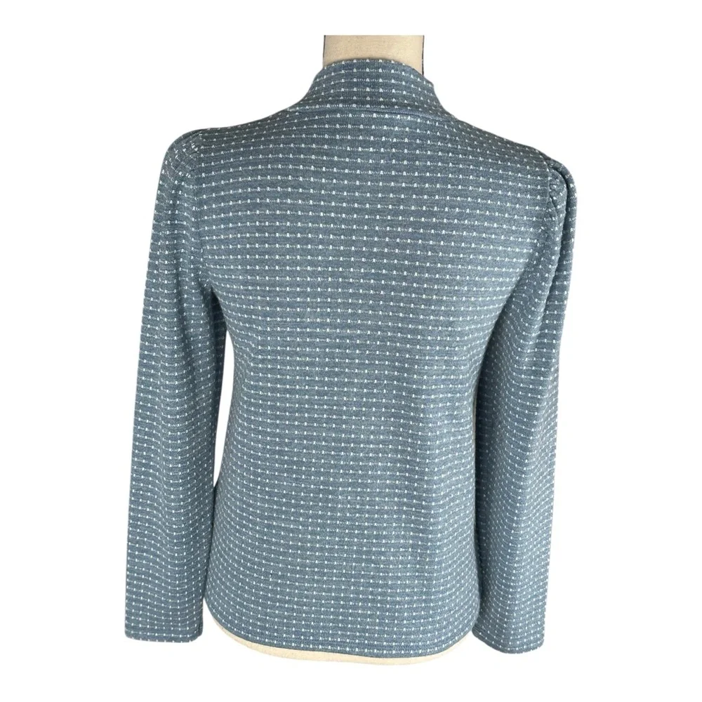 Womens Madewell Knit Top Size Small Blue Stretch Pullover High Neck‎